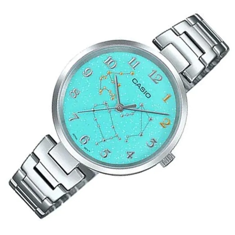 Casio Tiffany Blue Dial Ladies Watch- LTP-E08D-3A